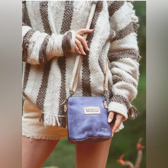 Bed Stu Leather Ventura Crossbody Bag Purple Lavender Nectar Lux Retail $155 - Picture 15 of 15